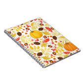 南瓜、どんぐり、秋のはなしき背景 ノートブック (右側)