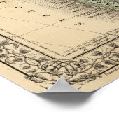 南米の地図バイミッチェル ポスター (角)