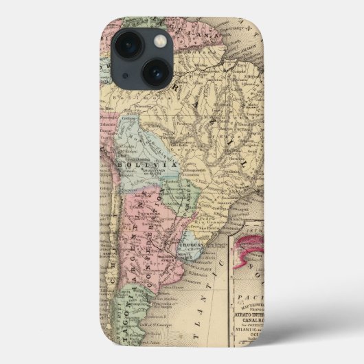 南米の地図バイミッチェル Case-Mate iPhoneケース (裏面)