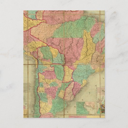 南米の地図2 ポストカード (正面)