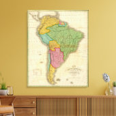 南米の地図3 キャンバスプリント (インサイチュ (リビング))