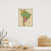 南米の地図4 ポスター (キッチン)