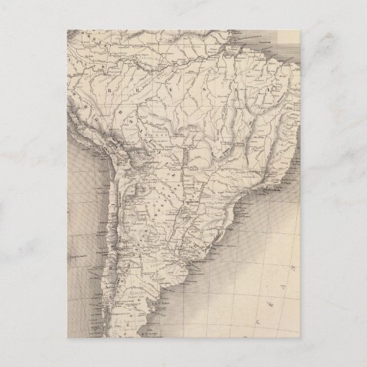 南米の地図4 ポストカード (正面)