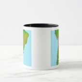 南米の地形図 マグカップ (中央)