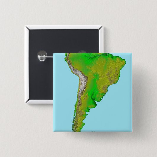 南米の地形図 缶バッジ (正面&裏面)