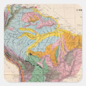 南米の物理地図 スクエアシール (正面)