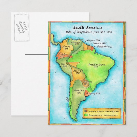南米の独立 ポストカード (正面/裏面)
