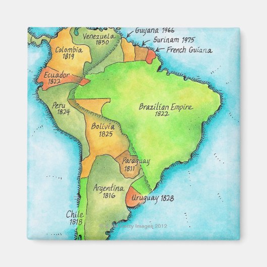 南米の独立 マグネット (正面)