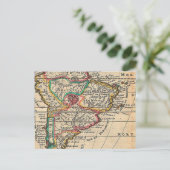 南米の素晴らしいアンティークマップ ポストカード (スタンド正面)