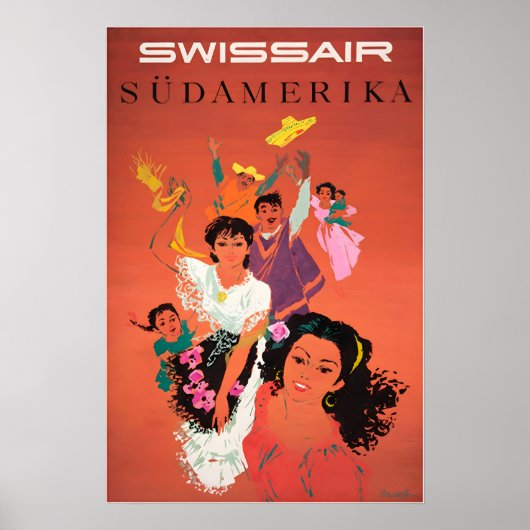 南米の芸術 南米の女性のプリント S ポスター (正面)