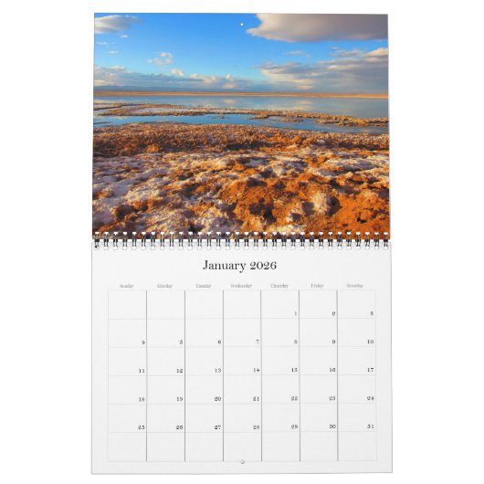 南米は15カ月を旅する カレンダー (1月 2026)