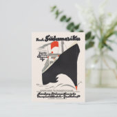 南米へ – ドイツのヴィンテージのポスター1920s ポストカード (スタンド正面)