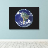 南米を中心とした完全に照らされた地球 キャンバスプリント (インサイチュ (ウッドフロア))