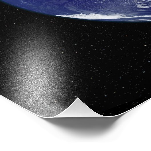 南米を中心とした完全に照らされた地球 フォトプリント            (角)