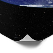 南米を中心とした完全に照らされた地球 ポスター (角)