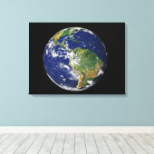 南米を示す全地球 キャンバスプリント (インサイチュ (ウッドフロア))