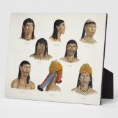 南米インディアンの頭 フォトプラーク (側面)