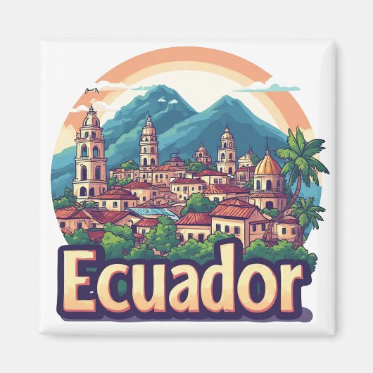 南米エクアドル旅行の記念グッズ 🗺️ マグネット (正面)
