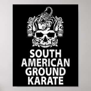南米グラウンド空手 Bjj ブラジリアン柔術 ポスター