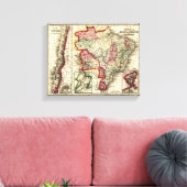 南米パノラママップ南米2 キャンバスプリント (インサイチュ (リビング))