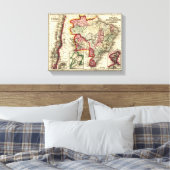 南米パノラママップ南米2 キャンバスプリント (インサイチュ (寝室))