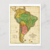 南米パノラママップ南米 ポストカード (正面)