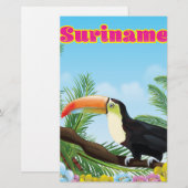 南米パラダイス スリナム旅行ポスター 便箋 (正面/裏面)