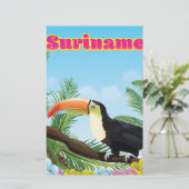 南米パラダイス スリナム旅行ポスター 便箋 (スタンド正面)