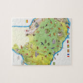 南米北部地図 ジグソーパズル (横)