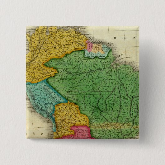 南米地図3 缶バッジ (正面)