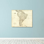 南米地図 キャンバスプリント (インサイチュ (ウッドフロア))