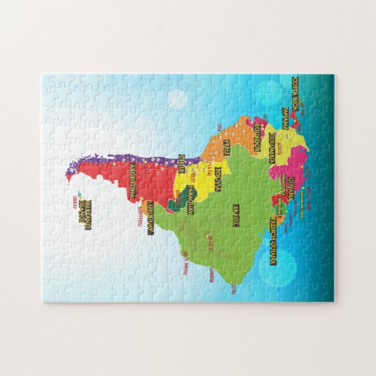 南米地図 ジグソーパズル (横)