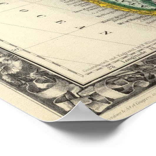 南米地図 ポスター (角)