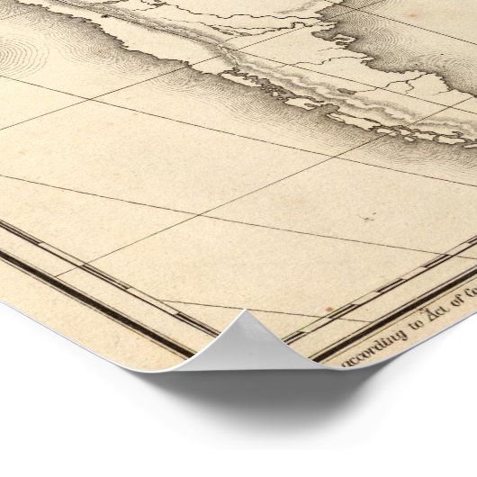 南米地図 ポスター (角)