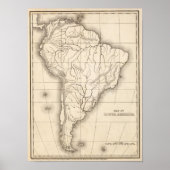 南米地図 ポスター (正面)