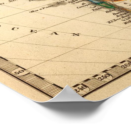 南米地図 ポスター (角)