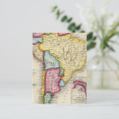 南米地図 ポストカード (スタンド正面)