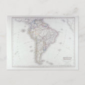 南米地図 ポストカード (正面)