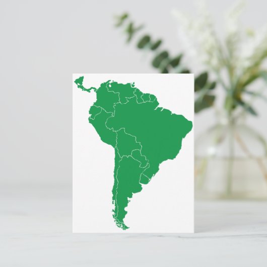 南米地図 ポストカード (スタンド正面)