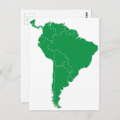 南米地図 ポストカード (正面/裏面)