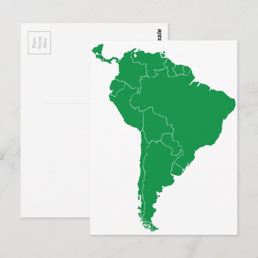 南米地図 ポストカード (正面/裏面)