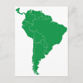 南米地図 ポストカード (正面)