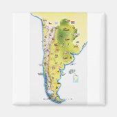 南米地図 マグネット (正面)