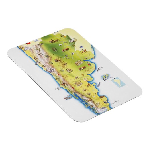 南米地図 マグネット (右側)