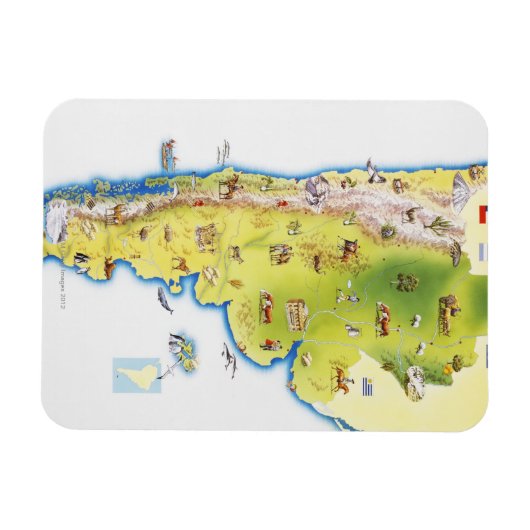 南米地図 マグネット (横)