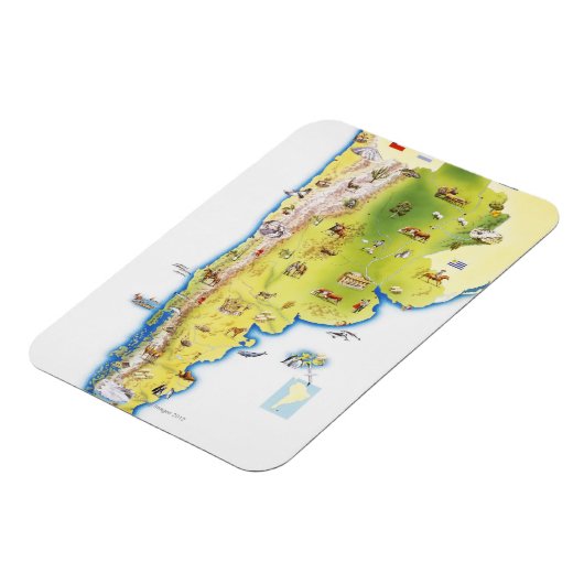 南米地図 マグネット (左側)