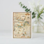 南米1558年葉書の地図 ポストカード (スタンド正面)