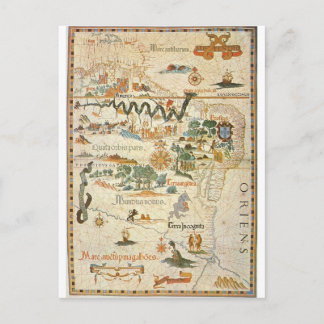 南米1558年葉書の地図 ポストカード