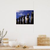 南米、チリ、イースター島、アフ・アキリ。 ポスター (キッチン)