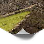 南米、ペルー、マチュピチュ。石の遺跡 ポスター (角)